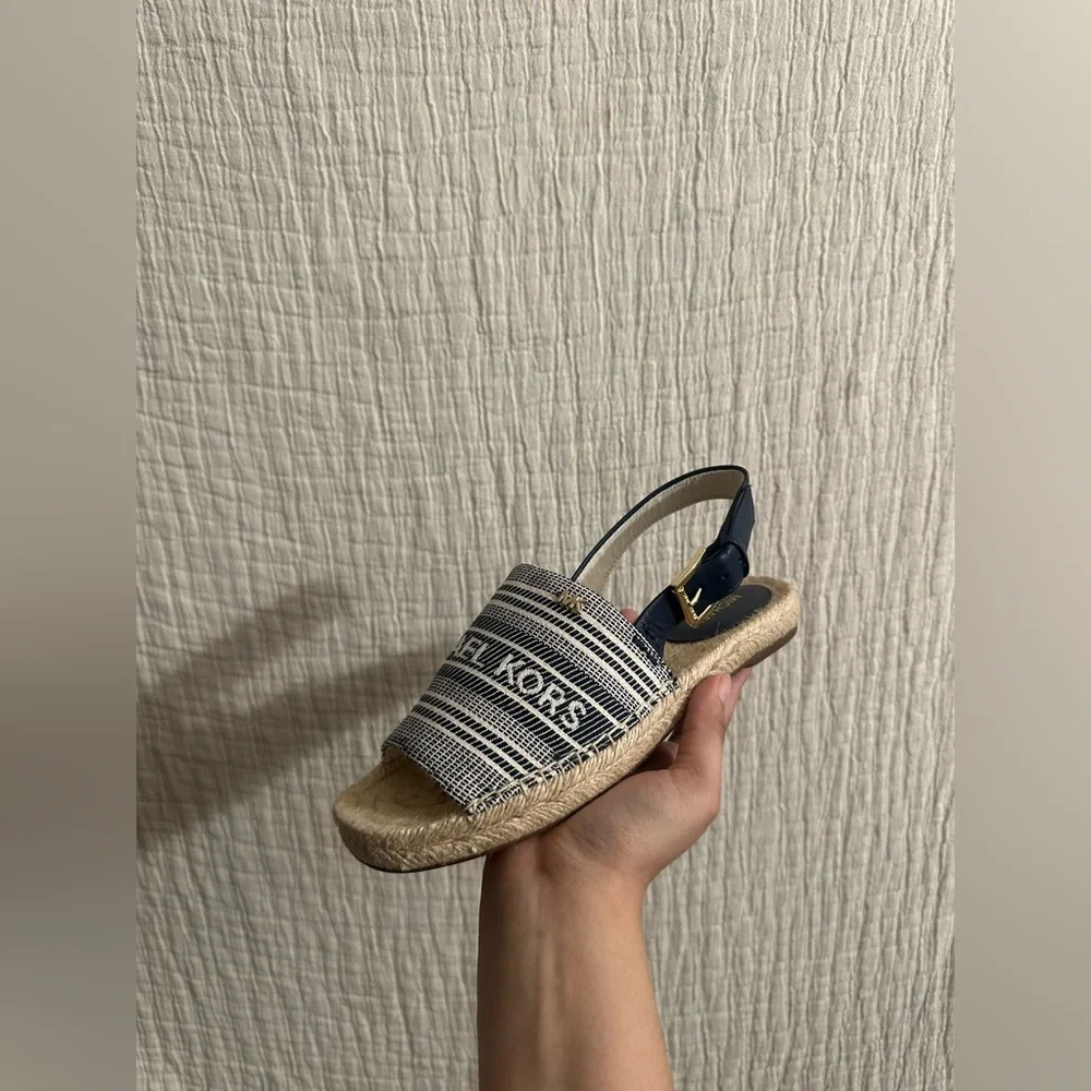 Michael Kors Striped Espadrilles Sandals Sz 7